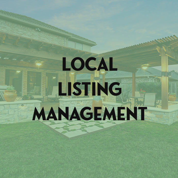 local listing management for hardscape and landscape